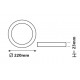 Downlight panel Redondo LED Superficie Slim 20W con detector movimiento